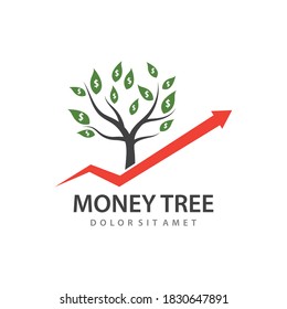 Money tree illustration vector design