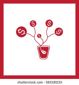 Money Tree.
Investment. Vector icon.