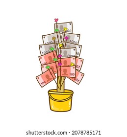 Money Tree for Kathin ceremony.