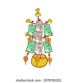 Money Tree for Kathin ceremony.