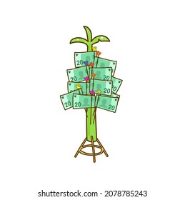 Money Tree for Kathin ceremony.