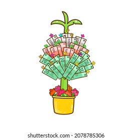 Money Tree for Kathin ceremony.