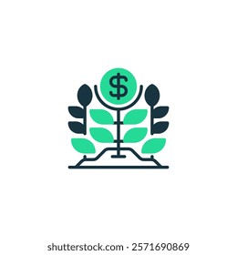 Money Tree line icon. Universal creative premium symbol. Vector sign icon logo template. Vector illustration