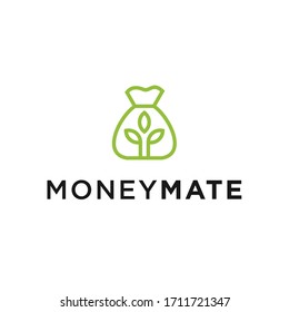 icono del vector del logotipo del árbol de dinero