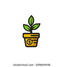 Money Tree Logo Vector Set 