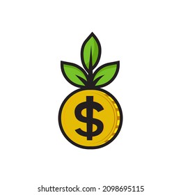 Money Tree Logo Vector Set 