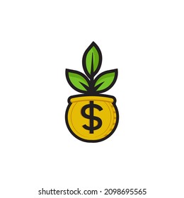 Money Tree Logo Vector Set 