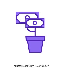Money tree minimalistic
