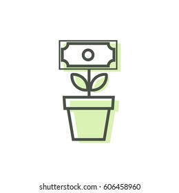 Money tree minimalistic