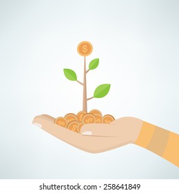 Money Tree on hand 