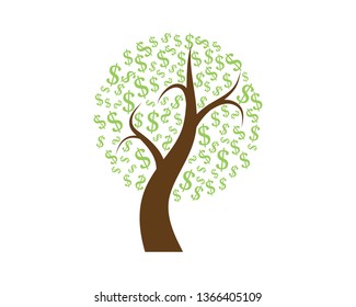 Money Tree Prosperity Symbol Logo
