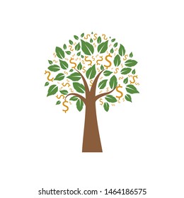 Money Tree Prosperity Symbol Logo Vector