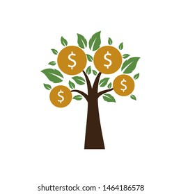 Money Tree Prosperity Symbol Logo Vector