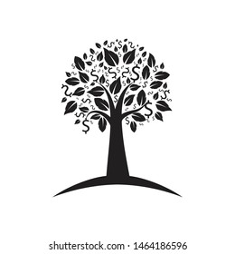 Money Tree Prosperity Symbol Logo Vector