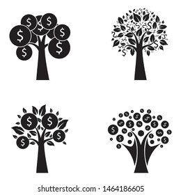 Money Tree Prosperity Symbol Logo Vector