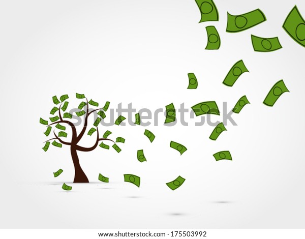 Money Tree Vector Background Stock Vector (Royalty Free) 175503992