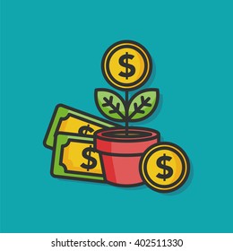 money tree vector icon