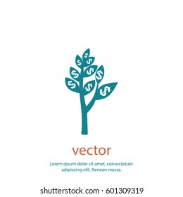 Money tree vector icon