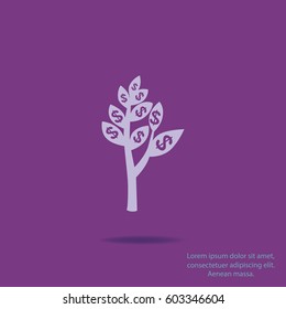 Money tree vector icon