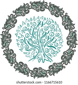 Money tree. Vector illustration