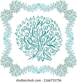 Money tree. Vector illustration