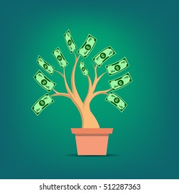 Money tree - vector illustration