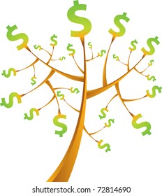 Money tree vector illustration