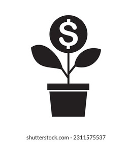 
money tree vector illustration on white background