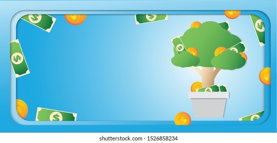 The money tree vector image for business content.