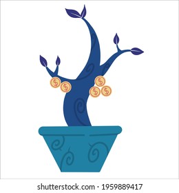 money tree vector, you can use this vector for web design or promotion