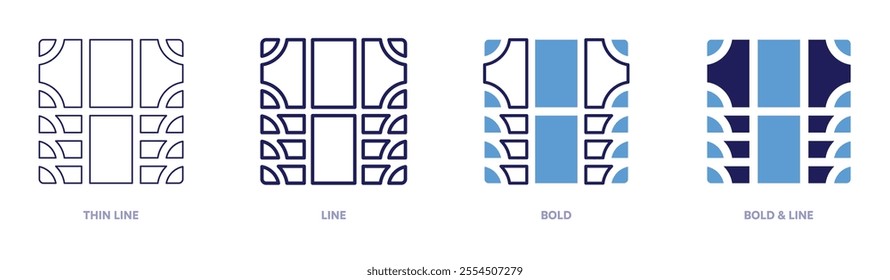 Money trend icon in 4 different styles. Thin Line, Line, Bold, and Bold Line. Duotone style. Editable stroke.