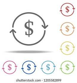 money turnover icon. Elements of banking in multi color style icons. Simple icon for websites, web design, mobile app, info graphics