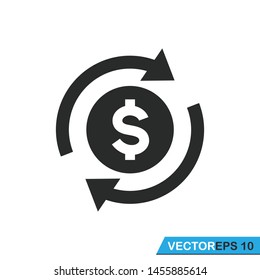 Money Turnover Icon Vector Template