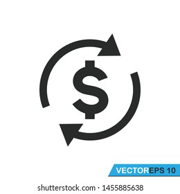 
money turnover icon vector template