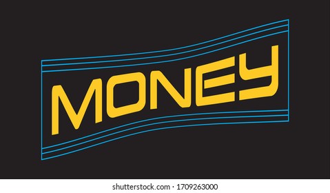 money typography for print t shirt