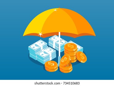 Money under the umbrella
