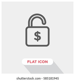 Money unlock vector icon