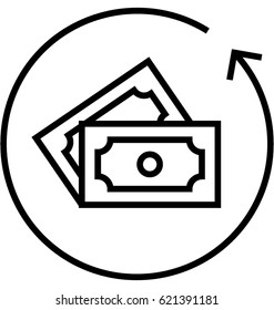 Money Valuation Vector Icon 