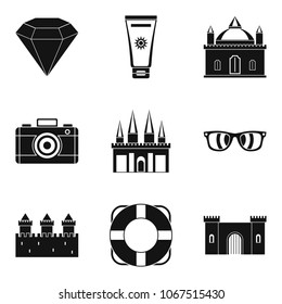 Money value icons set. Simple set of 9 money value vector icons for web isolated on white background