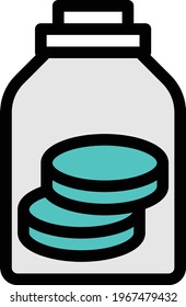 icono de línea de clavija de vector de dinero