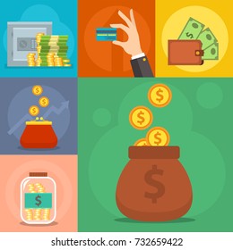 Money vector commercial group payment investment bag graphic finance safepay earning cash wallet.