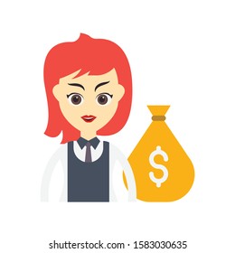 money vector flat color icon 
