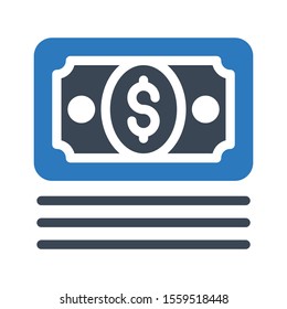 money vector glyph colour icon 