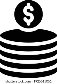 money vector glyph flat icon