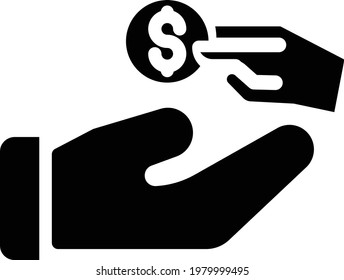 money vector glyph flat icon