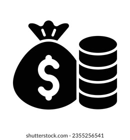 Money Vector Glyph Icon For Personal And Commercial Use.
