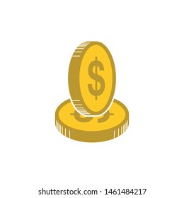 money vector icon, bank or financial symbol, design flat illustration money, wealth, investment and finance concept