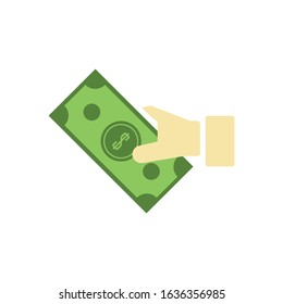money vector icon, bank or financial symbol, Vector Flat Design Dollar money cash icon, cash register, money payment, dollar sign, currency