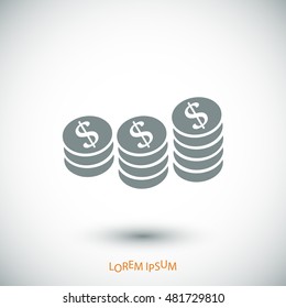 money vector icon, vector best flat icon, EPS