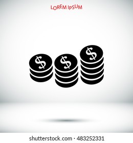 money vector icon, vector best flat icon, EPS